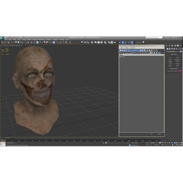 3D Zombie Head