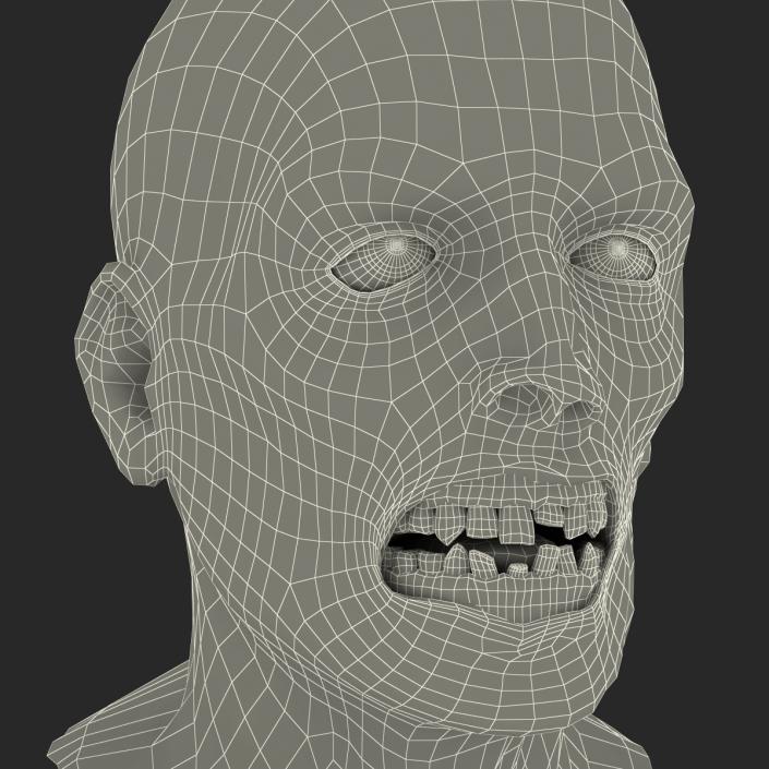 3D Zombie Head