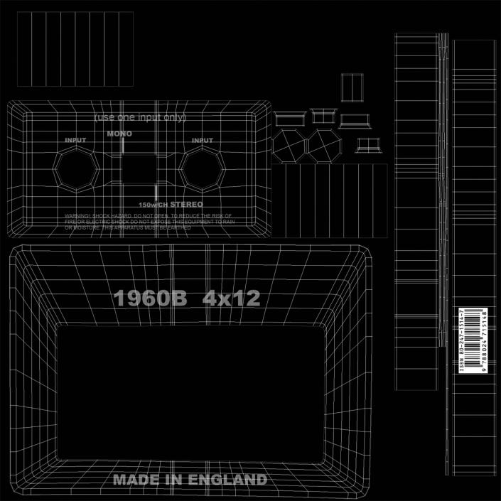 3D Guitar Speaker Cabinet Marshall