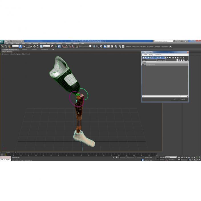 3D Prosthetic Leg Rigged