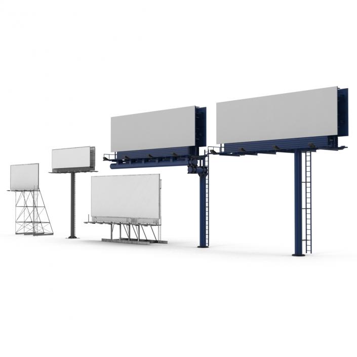 Billboards and Banner Stands Collection 3D model