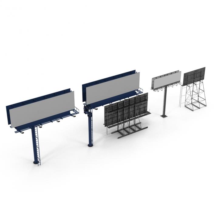 Billboards and Banner Stands Collection 3D model