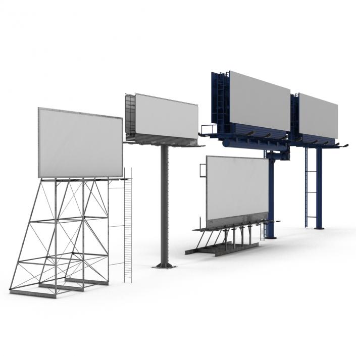 Billboards and Banner Stands Collection 3D model