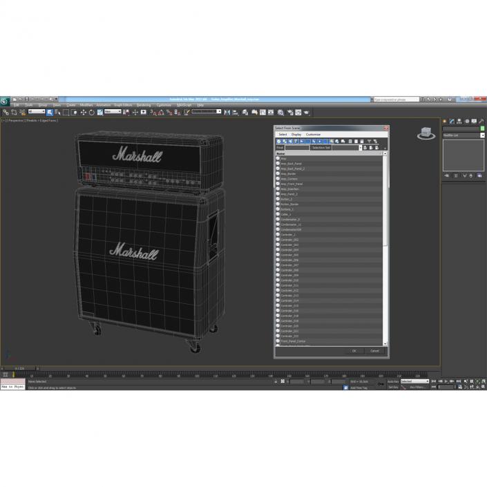 3D model Guitar Amplifier Marshall