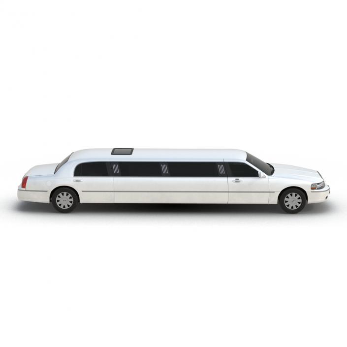 3D Generic Limousine White model