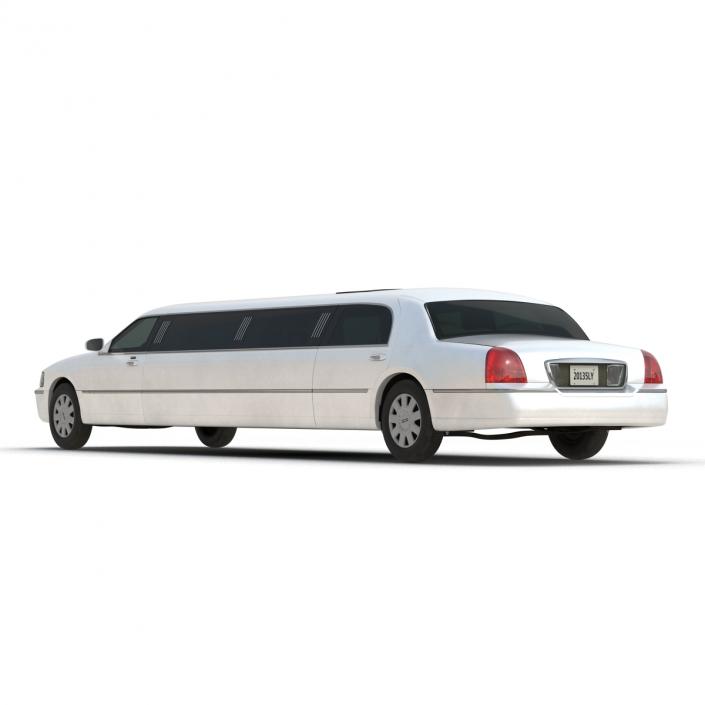 3D Generic Limousine White model