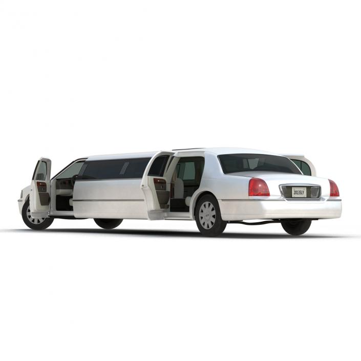 3D Generic Limousine White model