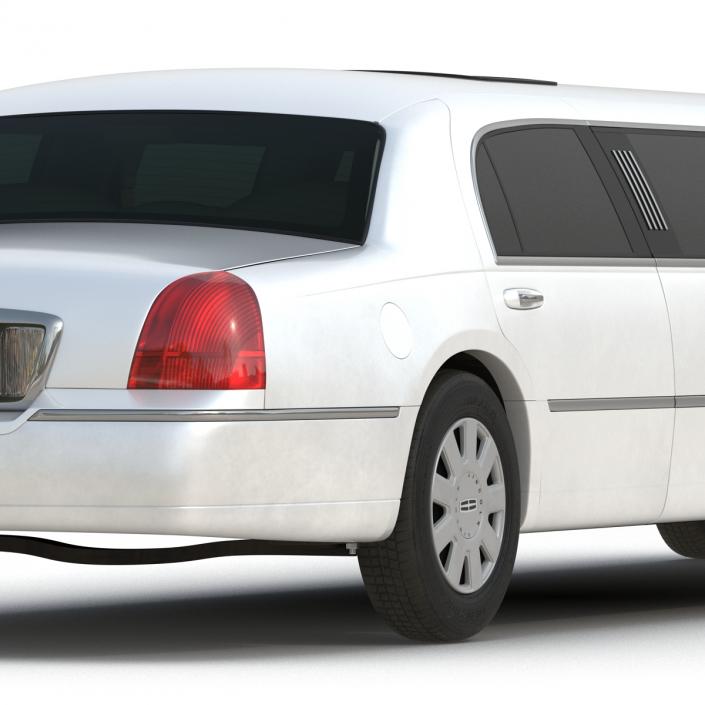 3D Generic Limousine White model