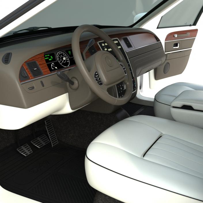 3D Generic Limousine White model