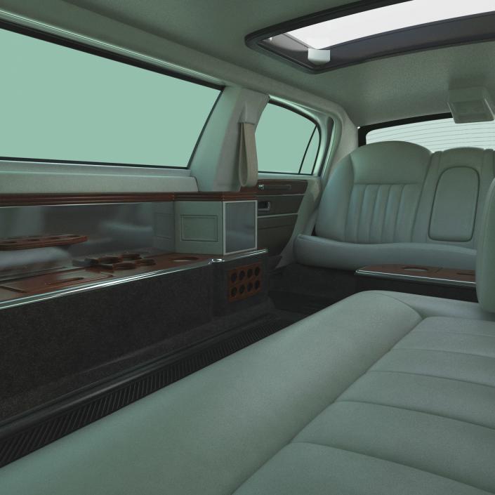 3D Generic Limousine White model