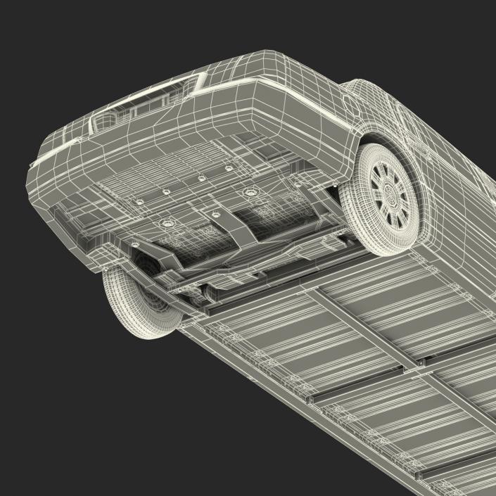 Generic Limousine White Simple Interior 3D model