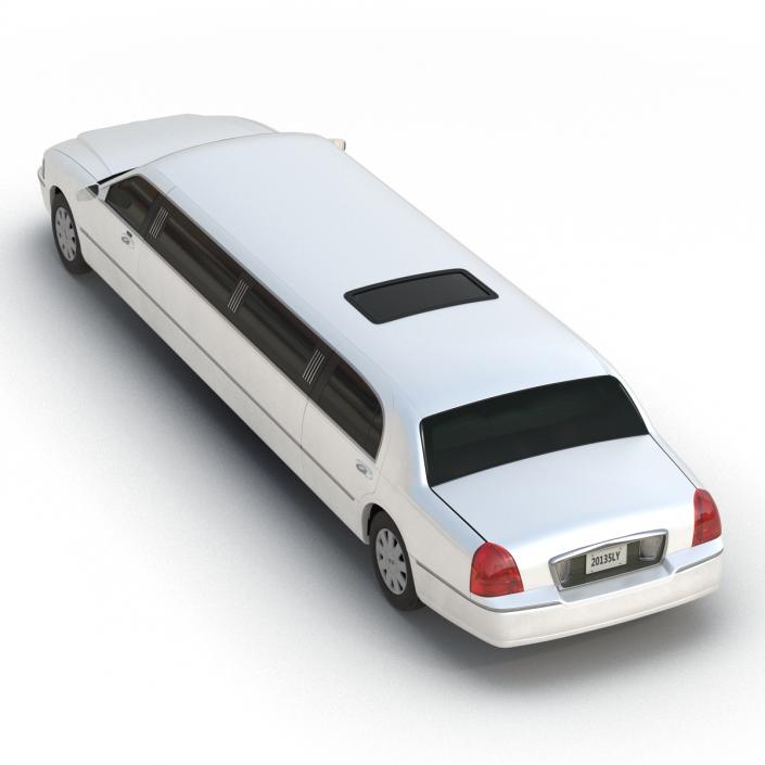 3D model Generic Limousine White Rigged