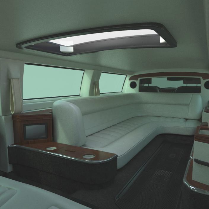 3D model Generic Limousine White Rigged