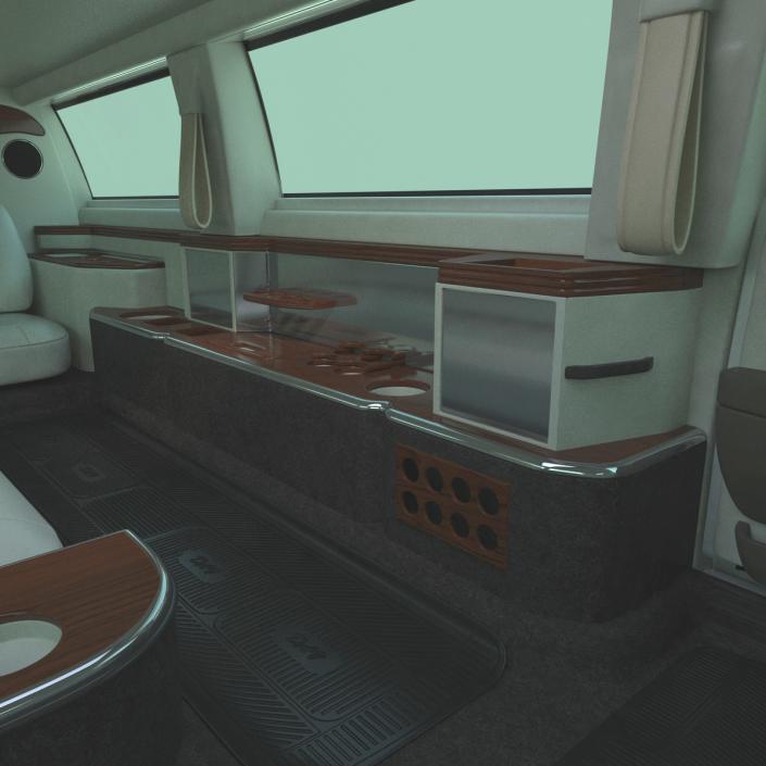 3D model Generic Limousine White Rigged