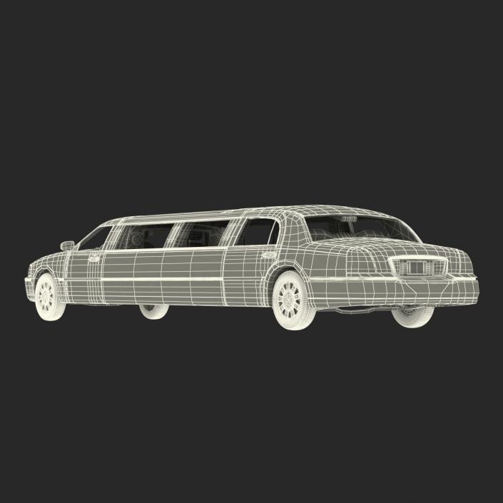 3D model Generic Limousine White Rigged