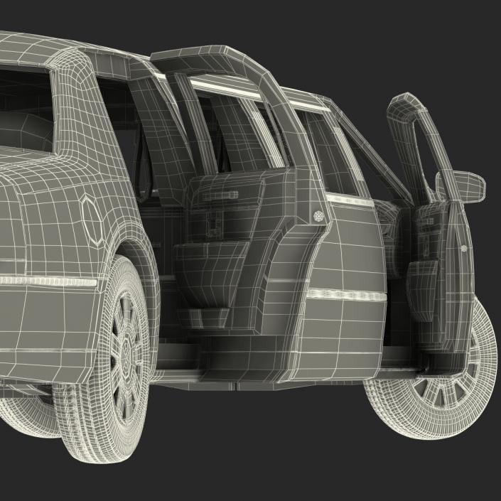 3D model Generic Limousine White Rigged