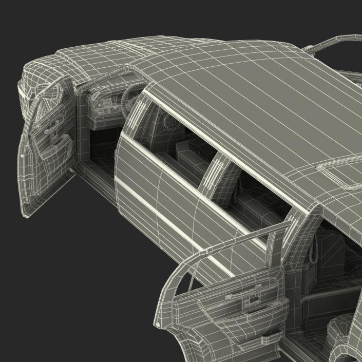 3D model Generic Limousine White Rigged