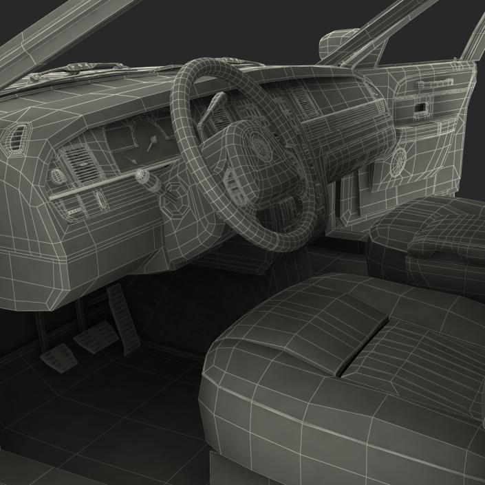 3D model Generic Limousine White Rigged