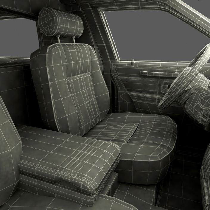 3D model Generic Limousine White Rigged