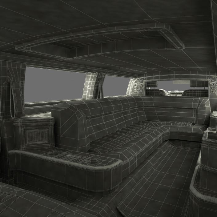 3D model Generic Limousine White Rigged