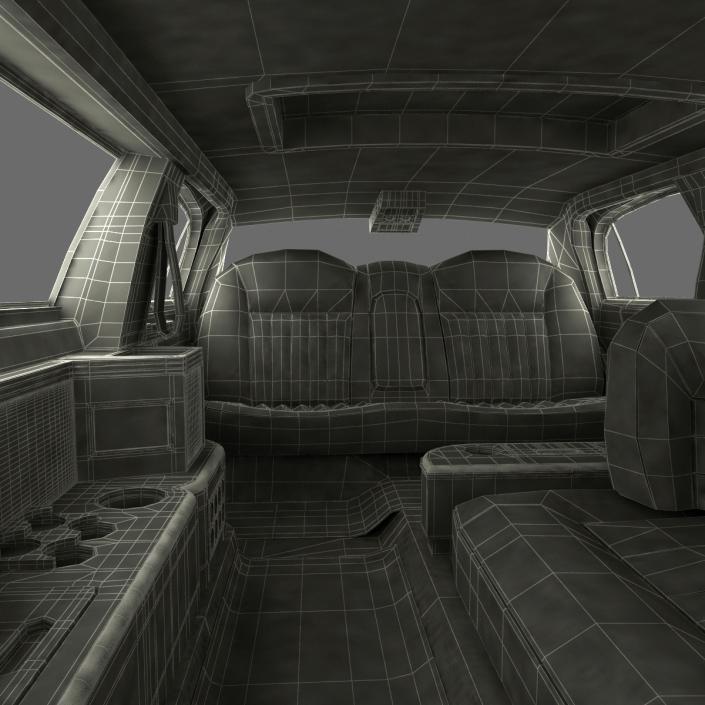 3D model Generic Limousine White Rigged