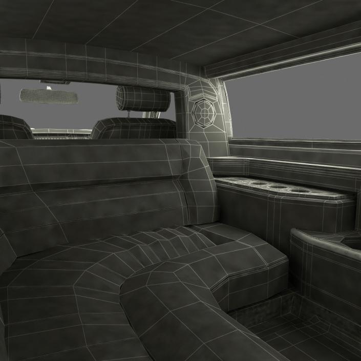 3D model Generic Limousine White Rigged