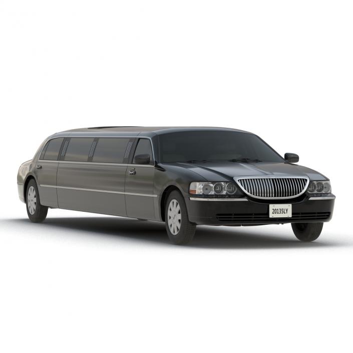 3D Generic Limousine Black model