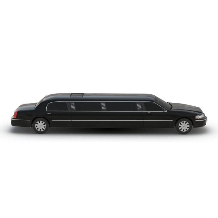 3D Generic Limousine Black model