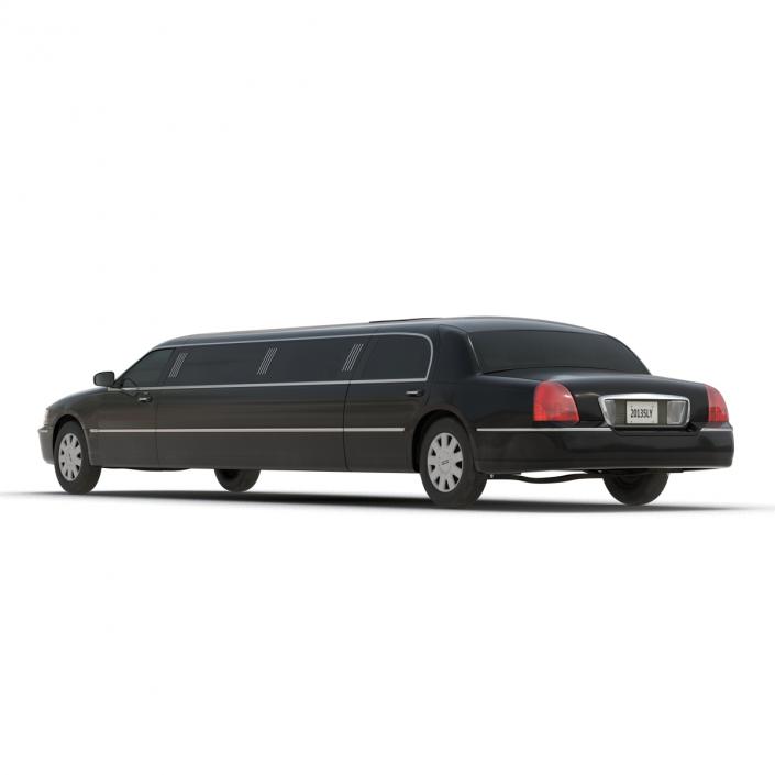 3D Generic Limousine Black model