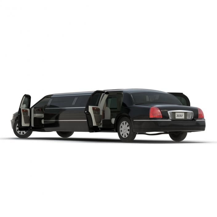 3D Generic Limousine Black model