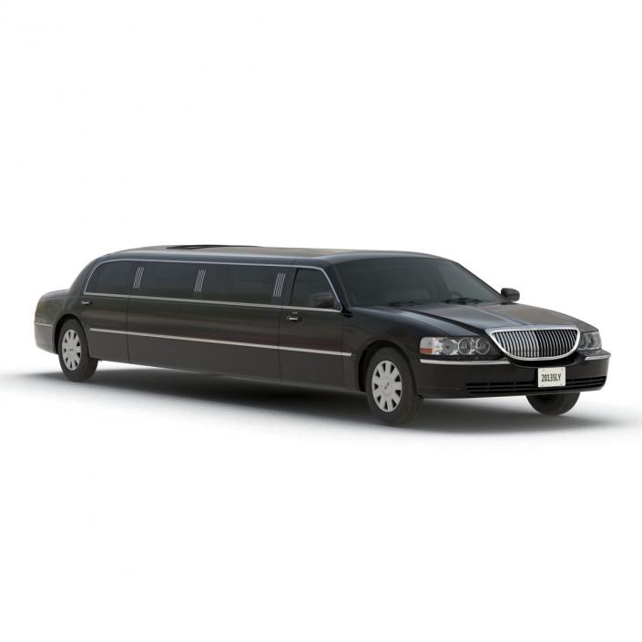 3D Generic Limousine Black model