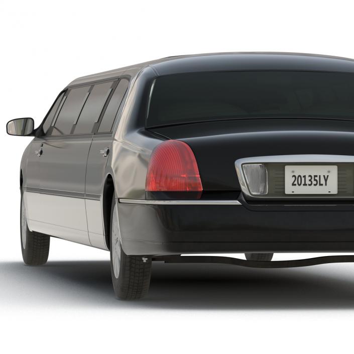 3D Generic Limousine Black model