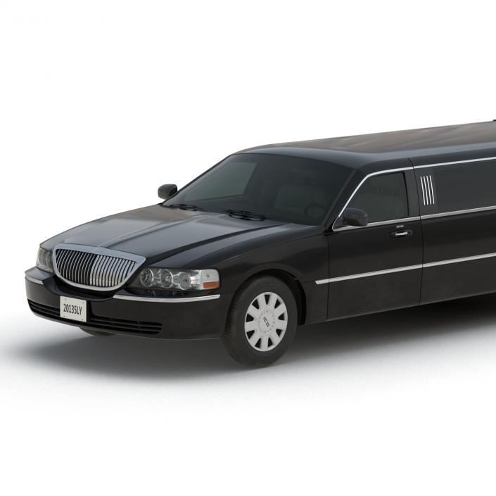 3D Generic Limousine Black model