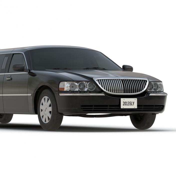 3D Generic Limousine Black model