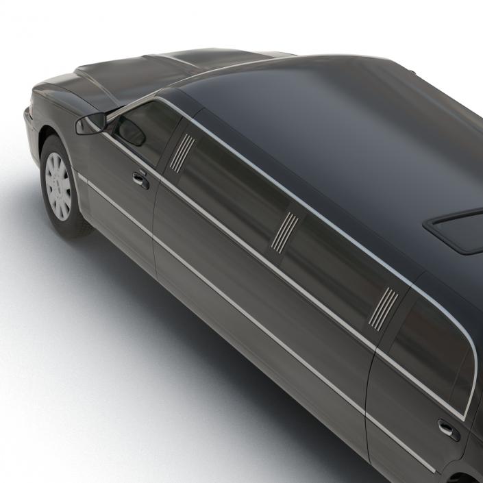 3D Generic Limousine Black model