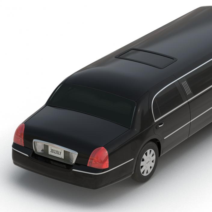 3D Generic Limousine Black model