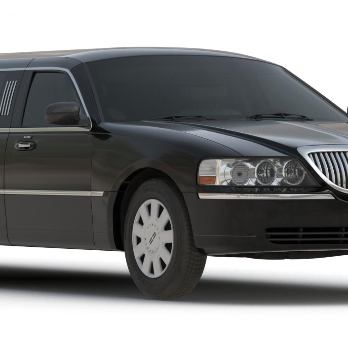 3D Generic Limousine Black model