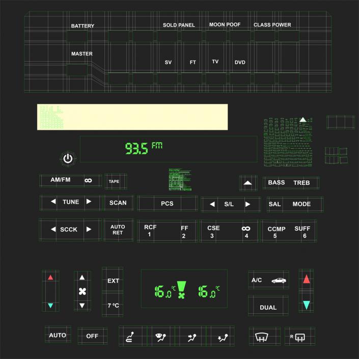 3D Generic Limousine Black model