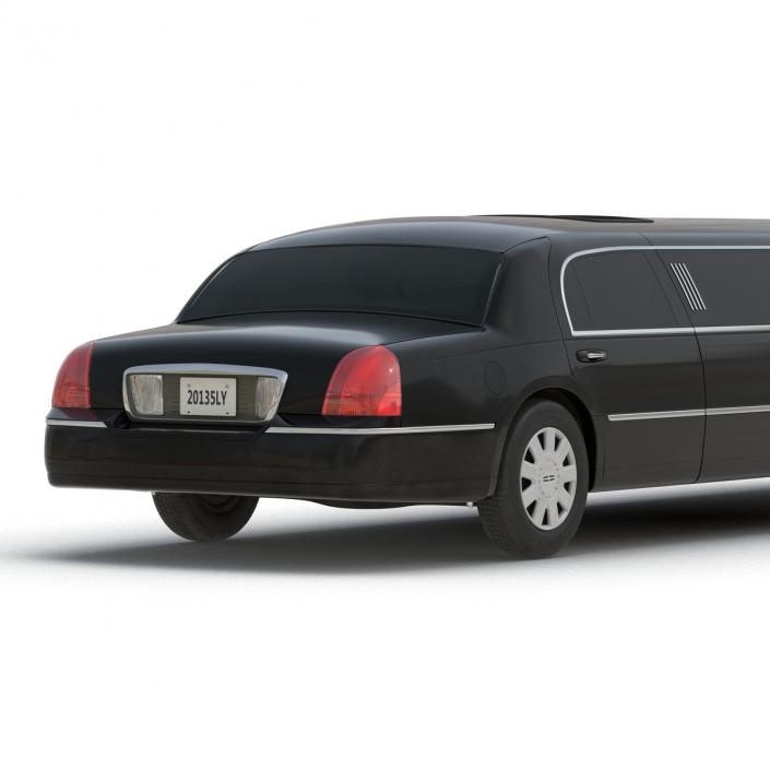 3D model Generic Limousine Black Rigged