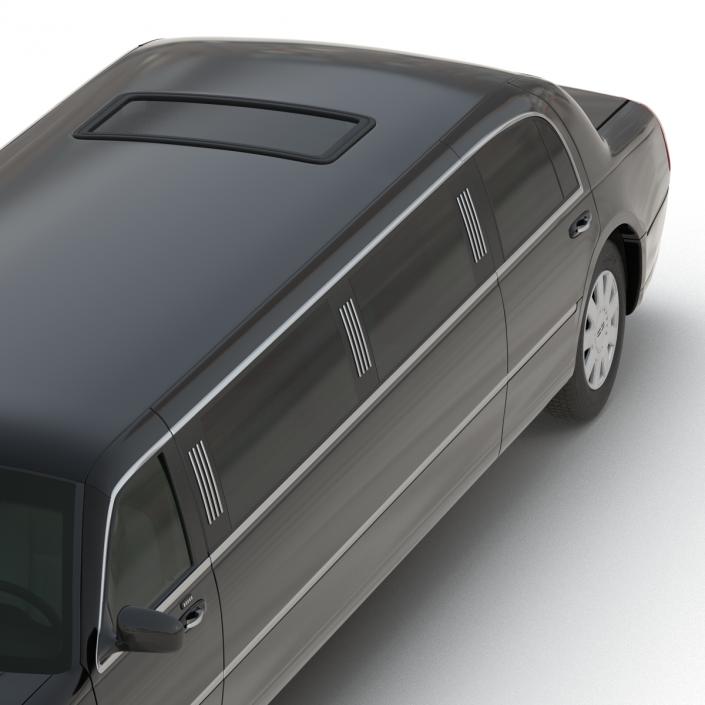 3D model Generic Limousine Black Rigged