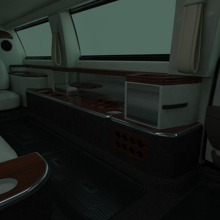 3D model Generic Limousine Black Rigged