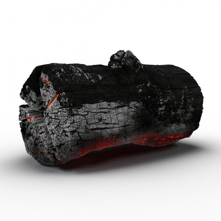 3D Charred Log 2 model