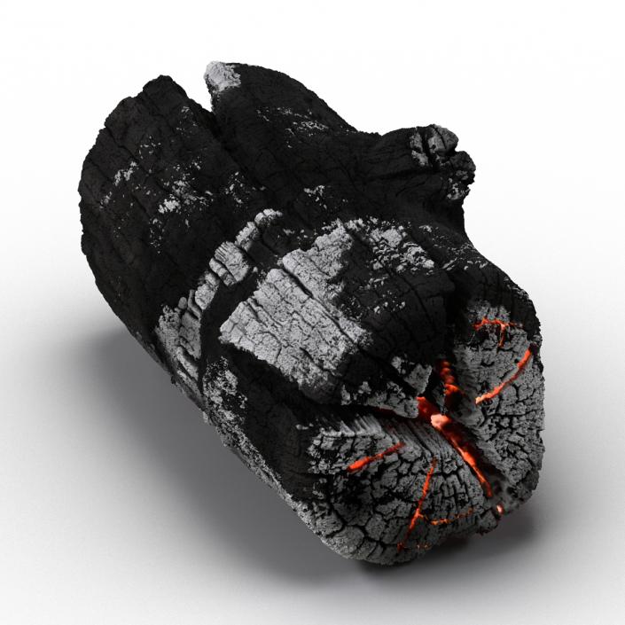 3D Charred Log 2 model