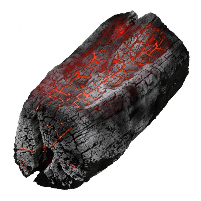 3D Charred Log 2 model