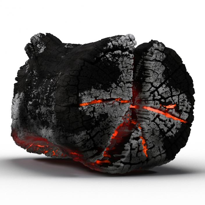 3D Charred Log 2 model