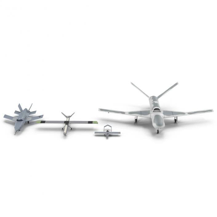 3D UAV Rigged 2 Collection model