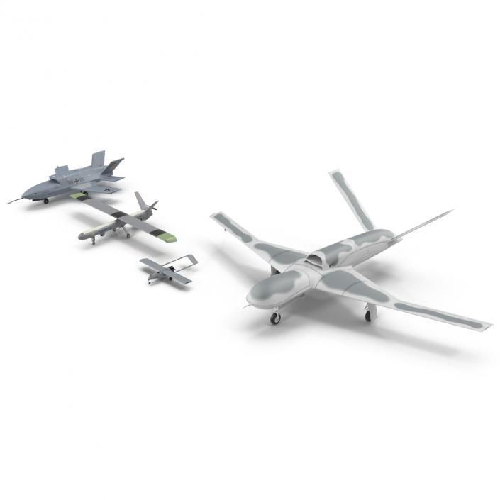 3D UAV Rigged 2 Collection model