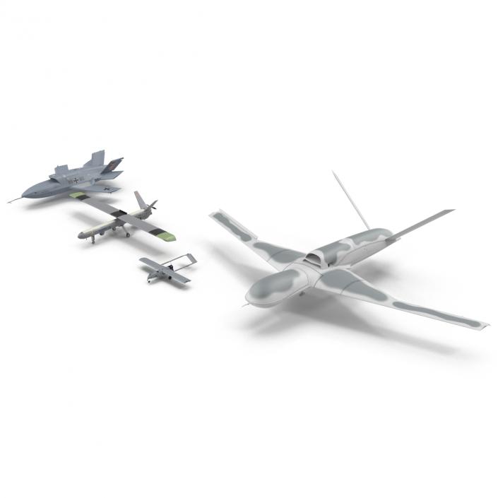 3D UAV Rigged 2 Collection model