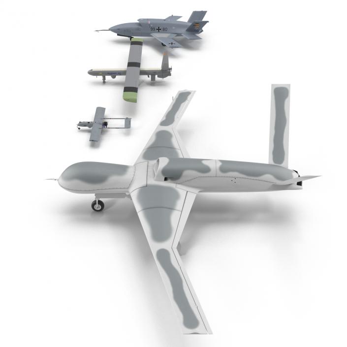 3D UAV Rigged 2 Collection model