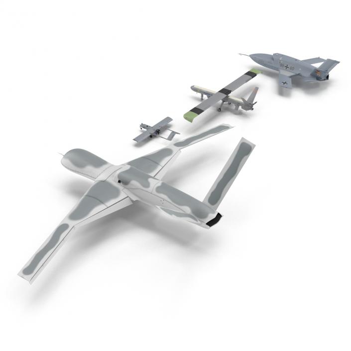 3D UAV Rigged 2 Collection model